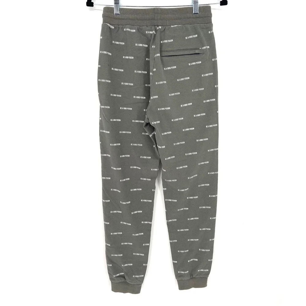 Be A Good Person BAGP Joggers Charcoal Grey Sweatpants XS Streetwear Lounge NWOT